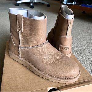 UGG Classic Unlined Mini Metallic Leather Boots 6